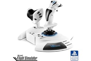 Thrustmaster T.Flight Hotas 5 Microsoft Flight Simulator Edition - Officially-Licensed Microsoft Flight Simulator Flight Joystick - Throttle - Simulation Controller, compatible with PS5, PS4, PC