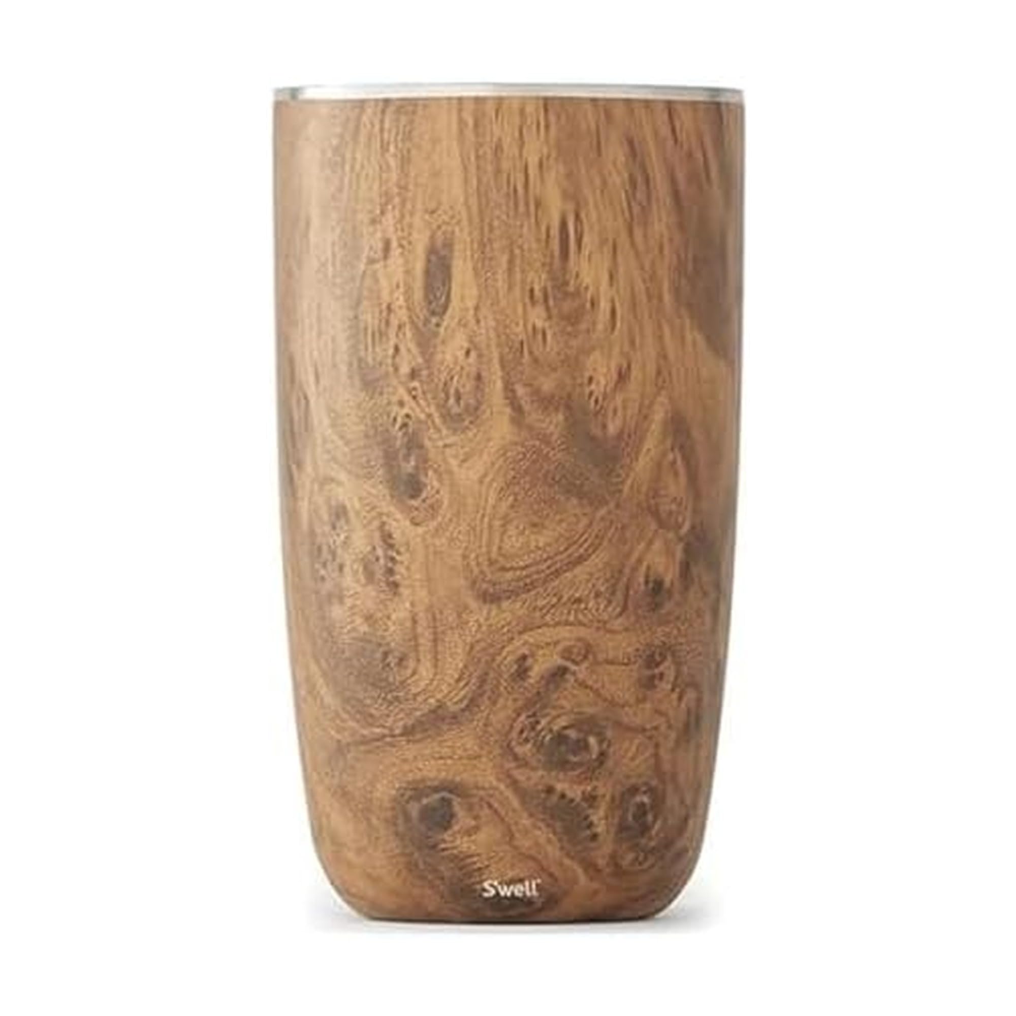 S’well Stainless Steel Wine Chiller, Holds 750ml Bottle, Teakwood, Triple Layered Vacuum Insulated Container Keeps Bottles Chilled for Longer, BPA Free Barware