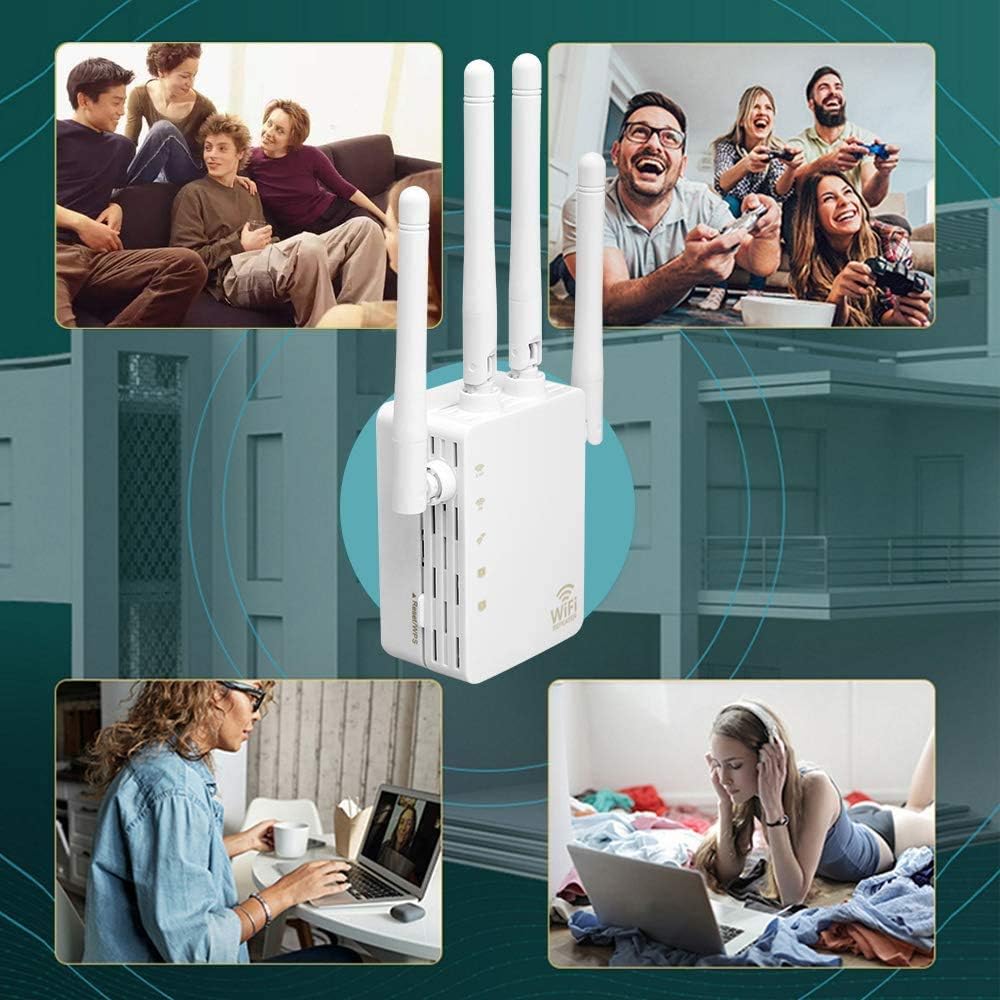 WiFi Extender - WiFi Repeater, WiFi Booster Covers Up to 2500 Sq.ft and 30 Devices, Up to 1200Mbps Dual Band WiFi Repeater with Ethernet Port, Wireless Signal Booster for Home.: Computers & Accessories