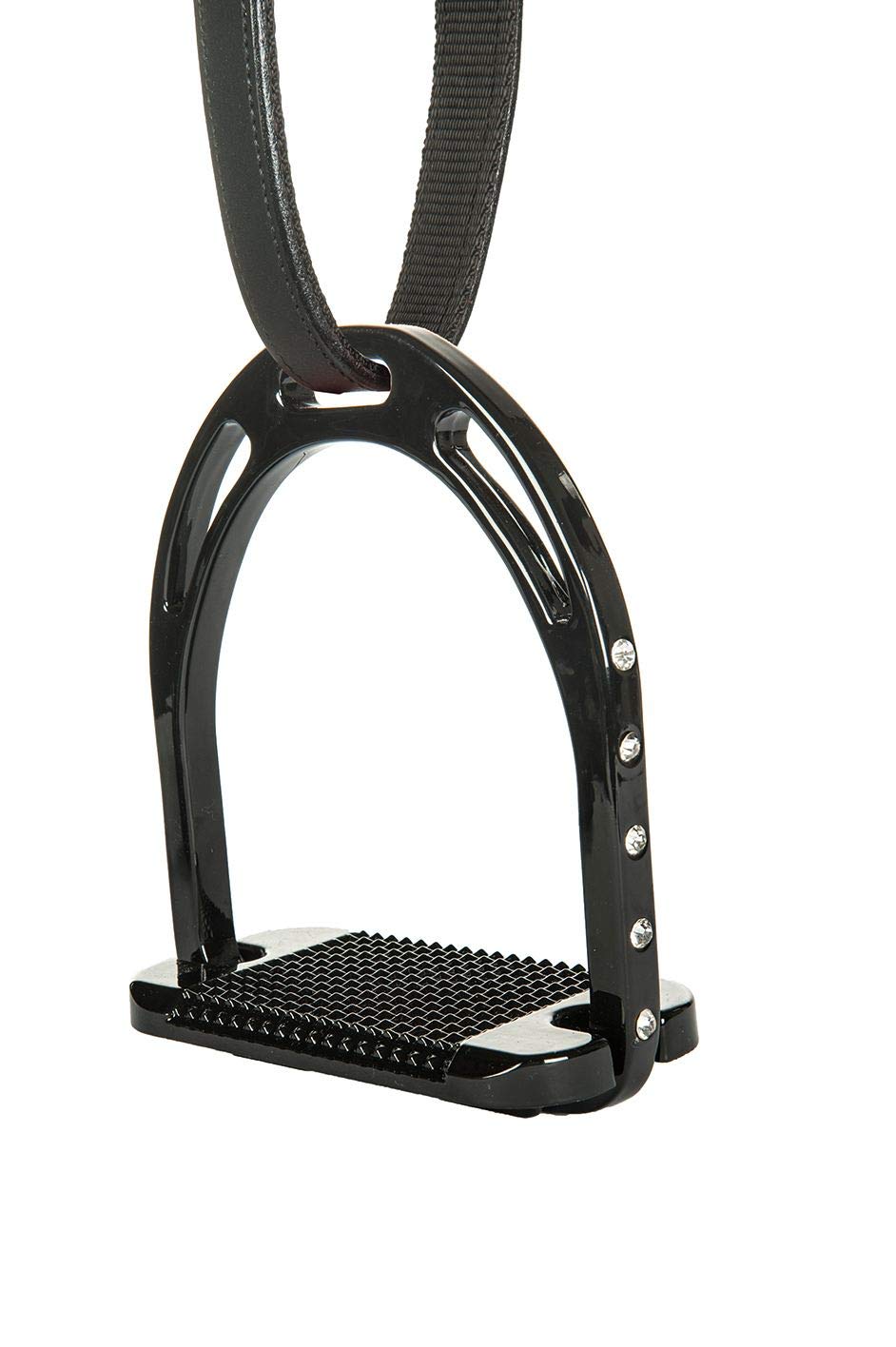 HKM Glitter Stirrups Black 4.75