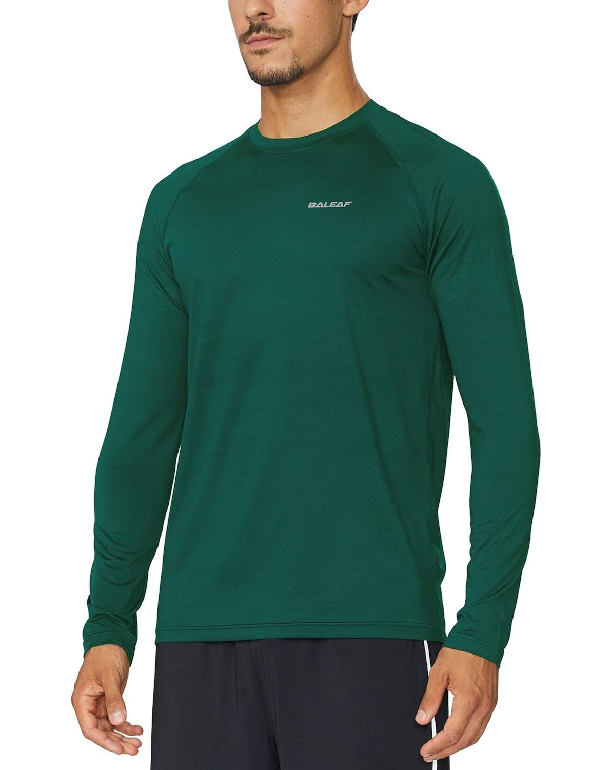 BALEAF Men's Long Sleeve Running Shirts Athletic Workout TShirts Dark