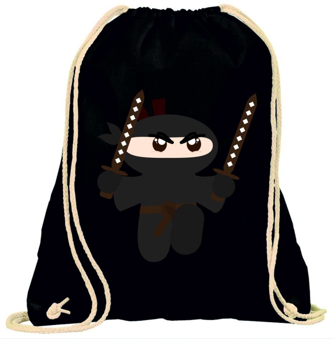 'Gym bag "Ninja Minimalist HD A samurai sword Katana Brown/Black/Grey