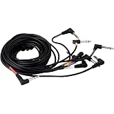 Cable Harness Snake Loom Replacement Compatible with Alesis Nitro Mesh Electronic Drum Set Module Surge Command Forge Turbo Crimson DM7X RCA Connector Type Hi-Hat Fit for 1/4" to 3.5mm Adapter
