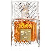Lattafa Khamrah - Vanilla, Warm Spicy, Amber, Cinnamon - Eau de Parfum Long-Lasting Fragrance for Unisex, 3.40 Ounce / 100 ml
