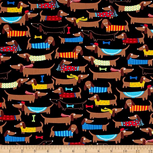 Dachshund Fabric by the Yard Kritters in the Mailbox Dachshund Fabrics
