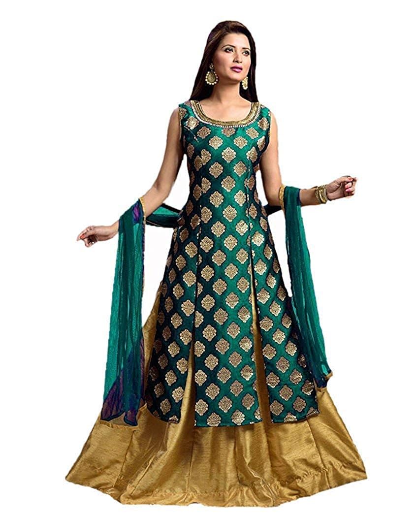 aarna fashion women's silk anarkali gown