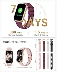 Fitness Tracker, Smart Watches for Women with 24/7