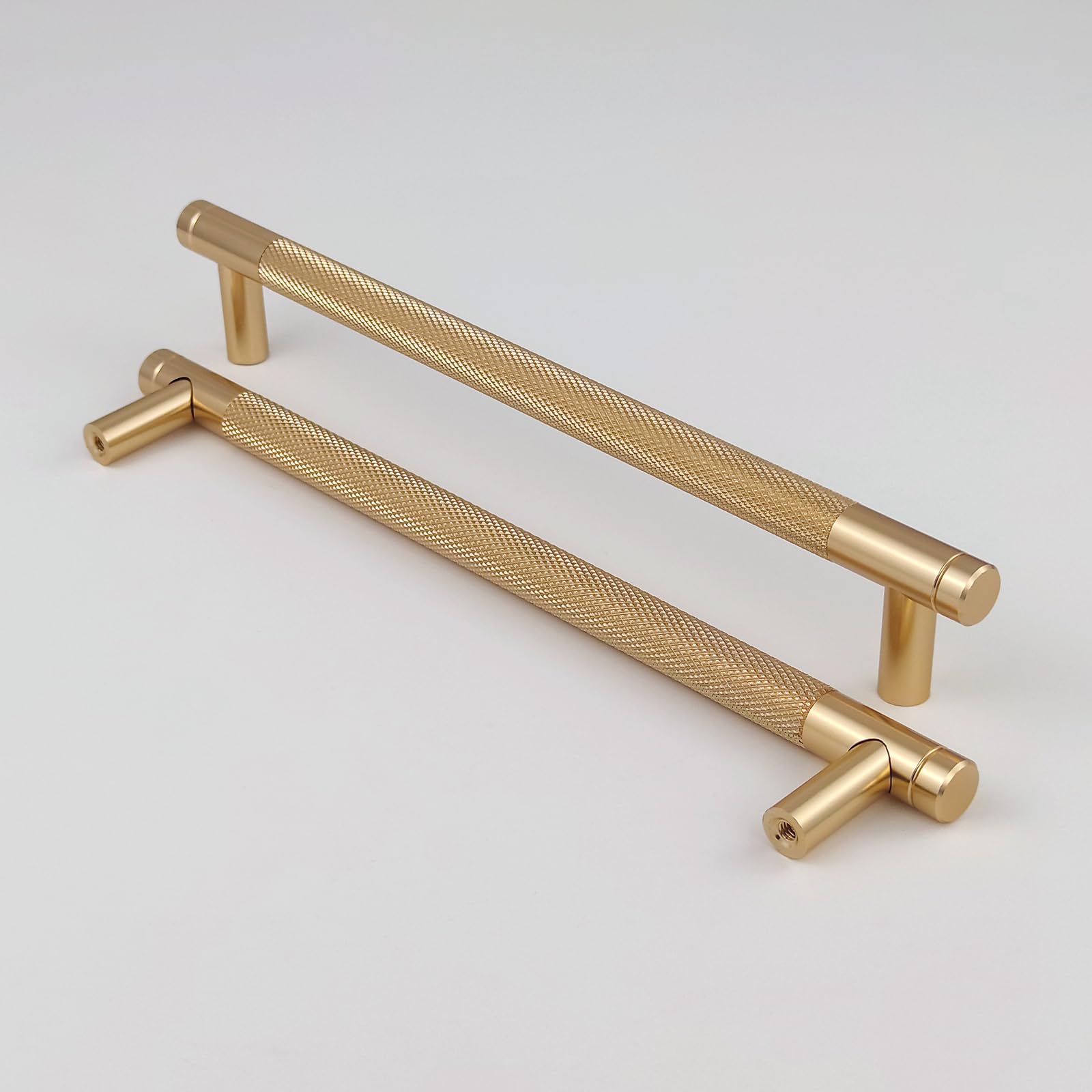 Pexintek 2 Pack Gold Modern Cabinet Handles 192mm Hole Centers Kitchen Bathroom bedrooms Study Furniture Door Vintage Pulls with Screws for Cupboards Drawer Wardrobe Dresser (Gold)
