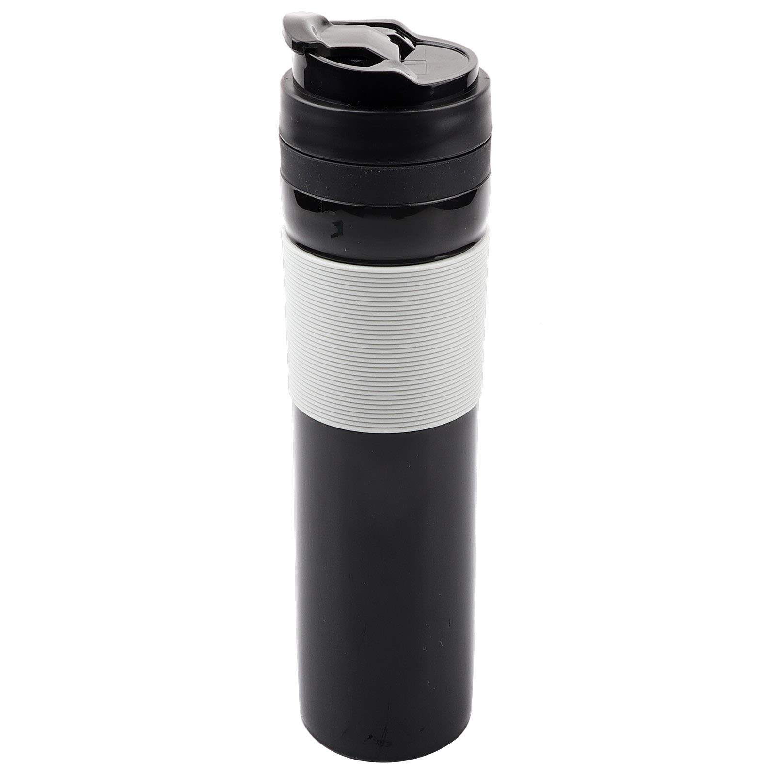 Coffee Maker Press Bottle Portable 350ml Mini Espresso Brewer Travel Tumbler for Home Office Outdoor Black(Black)