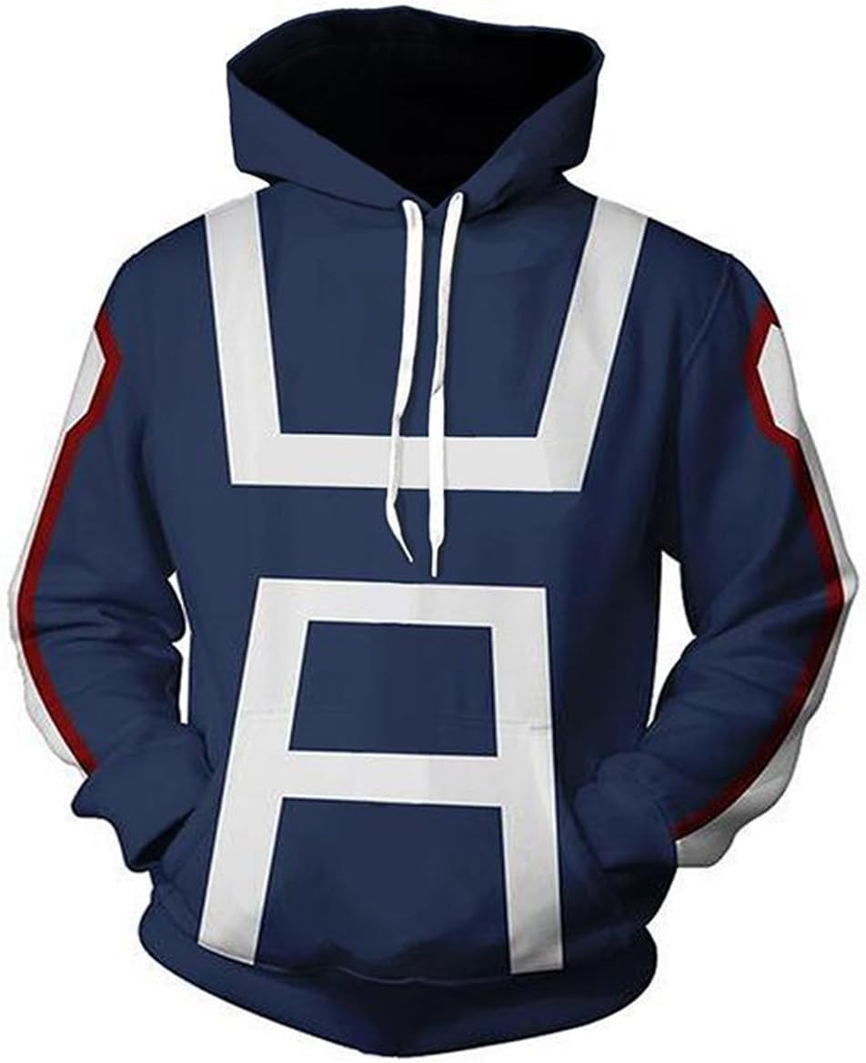 Adult Hooded Sweater Unisex Navy Baseball Pullover Sweatshirt Winter Warm Cotton 3D Printed Hoodie Outerwear Jacket Halloween Cosplay Costume