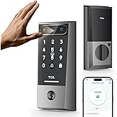 TCL D2 Pro Smart Lock with Palm Vein Recognition, Keyless Entry Door Lock for Front Door, Wi-Fi Keypad Deadbolt, App Remote Control, Auto Lock, Rechargeable Battery, Works with Alexa & Google