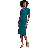 Maggy London Womens Notch Neck Sleek Sheath Dress Office Workwear
