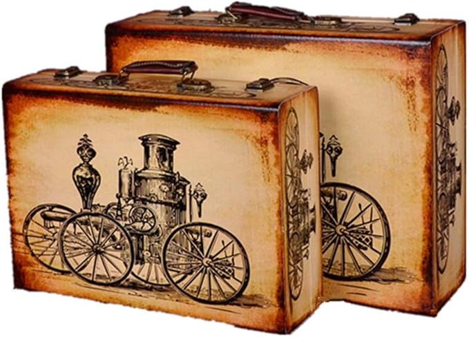 Maleta Vintage Conjunto de 2 Caja de almacenamiento de la ...