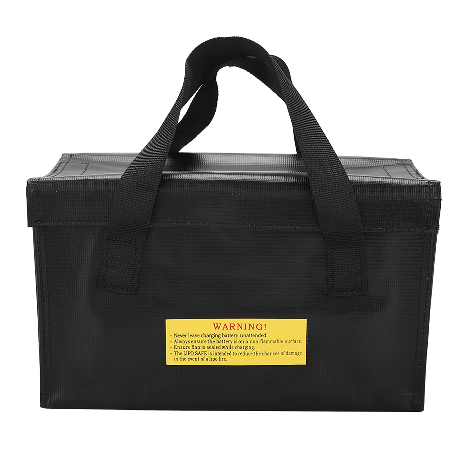 Lipo Battery Bag Fireproof Safe Bag Safe Guard Explosionproof Pouch Sack Organizer Bag for Lipo Battery Car Jump Starter Electric Product Power Bank Pocket (Black)