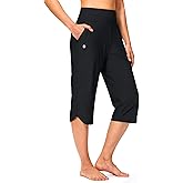 G Gradual Women's Swim Capri Pants 18'' High Waisted Long Board Shorts UPF 50+ Modest Swimsuits Pants with Pockets No Liner