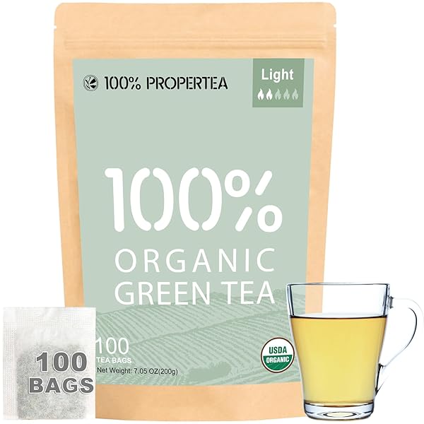 100% PROPERTEA ORGANIC GREEN TEA BAGS, 100 COUNT...