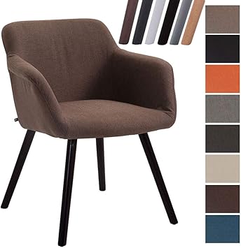 Esszimmerstuhl Debbie Mit Stoffbezug I Polsterstuhl Mit Armlehne Und Holzgestell Farbe Braun Gestell Farbe Coffee Amazon De Kuche Haushalt