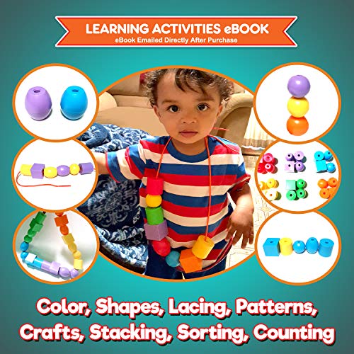 Jumbo Lacing Beads for Kids Montessori Toddler Games and Educational