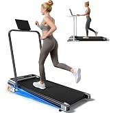 Walking Pad Treadmill for Home, Walking Pad with Incline and Handle Bar | Sturdy Foldable Handles Walking Pad with LED Display, Portable Quiet Under Desk Treadmills for small space at home office