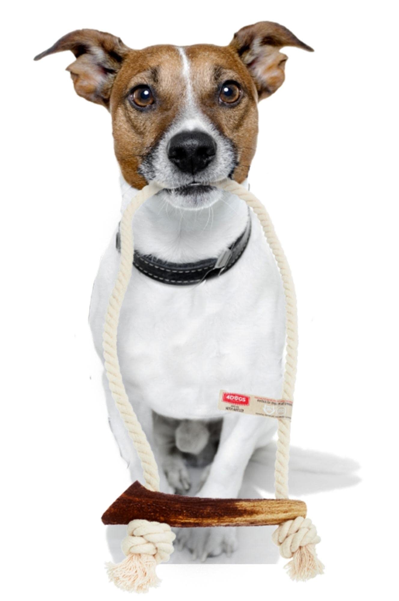 4DOGS ORIGINAL Dog Rope Toy | Dog Toys | Puppy Teething Toys |Combined with Natural Dog Chew Antler | 100% Natural Gluten Free | GMO Free | Dog Toys - 1 Piece Hook - XXL