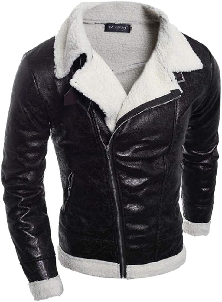 lined faux leather jacket