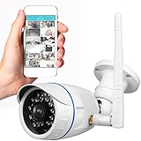 Wireless Outdoor IP Security Camera - Weatherproof HD 720p Home WiFi Surveillance Internet Video w/ Built in16g SD Storage - Motion Detection Night Vision for PC iOS Android - Serenelife IPCAMHD15