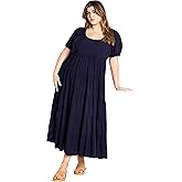City Chic Plus Size Dress, Mila Plain Dress