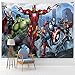 Baccessor Super Hero Tapestry Spider Man, Hulk, Captain America, Black Panther and Iron Man Marvel Fans Favorite American Hero Tapestry for Boy's Bedroom,90