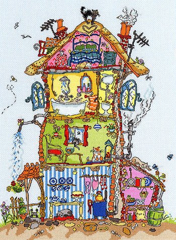 Bothy Threads Cross Stitch Kit - Cut Thru' Cottage
