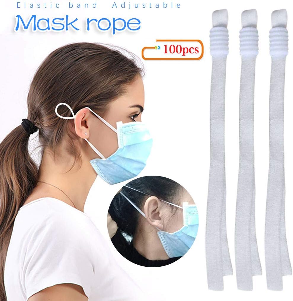 WUDUBE DIY Elastic Band Ear Rope Knitting Band with Adjustable Button Sewing