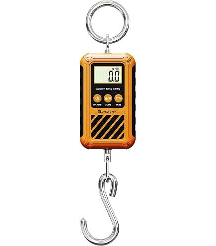 YAGSUW Portable Electronic Hook Scale Digital Hanging Bag Luggage Weight Scale Fishing Scale with Measuring Tape 165Lb Black : Clothing, Shoes & Jewelry