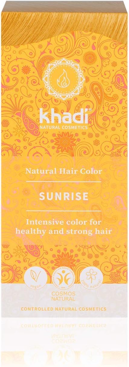 khadi SUNRISE Natural Hair colour - Hair colour for shiny honey blonde to summery sun blonde - 100% herbal & natural - 100g - Image 3