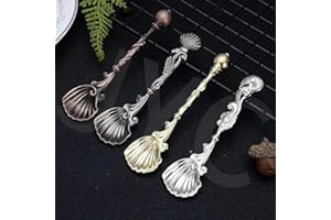 3Pcs/Pack Vintage Coffee Spoon Elegant Stirring Spoon for Tea and Coffee for Wedding Ocean Theme (red copper,3pcs)