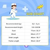 LOYO Kids Doctor Role Play Costume Lab Coat Scrubs Stethoscope Mask view 3