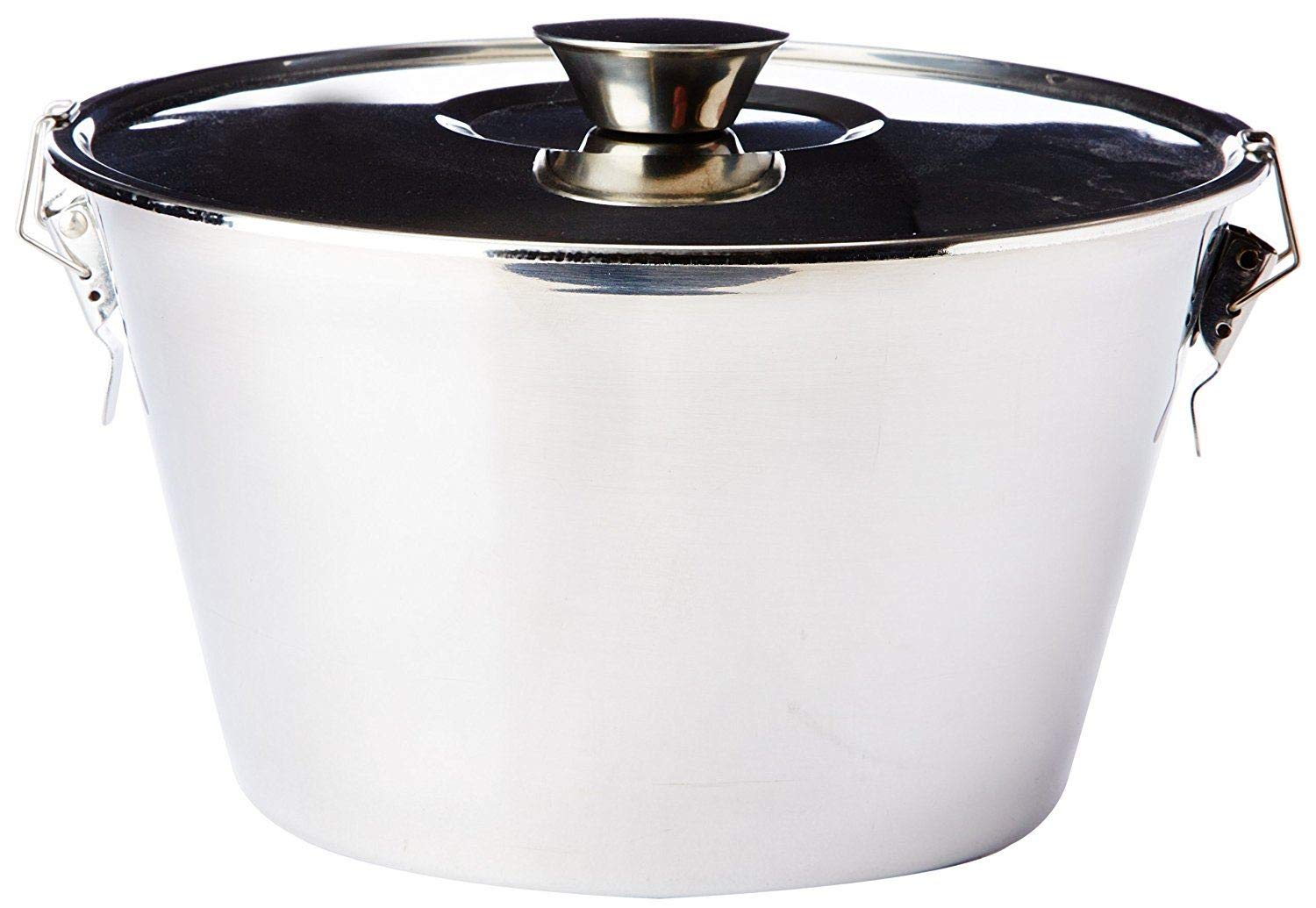 IBILI - 651620 - Stainless Steel Flan Mould With Lid And Clip Closure, 20 Cm
