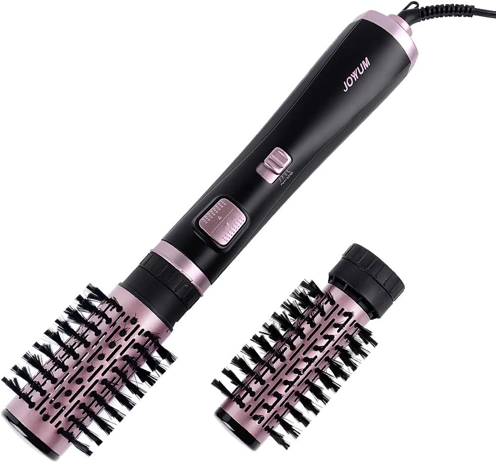 joyyum rotierende warmluftburste brush warmluftburste heissluftburste haartrockner 1000w turmalin keramik negative ionic lockenwickler trockner rose