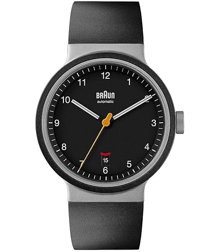 Braun 2-Hand Analogue Quartz Watch, White Dial and Grey Silicone 