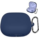 Compatible with Beats Powerbeats Pro 2 Case Cover, Soft Silicone Full Protective Cover with Keychain for Women Men Compatible with Beats Powerbeats Pro 2 Charging Case, Front LED Visible (Dark Blue)