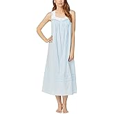 Eileen West Sleepwear & Loungewear for Women - Dobby Stripe Collection - 100% Cotton Lightweight Breathable Long Nightgown