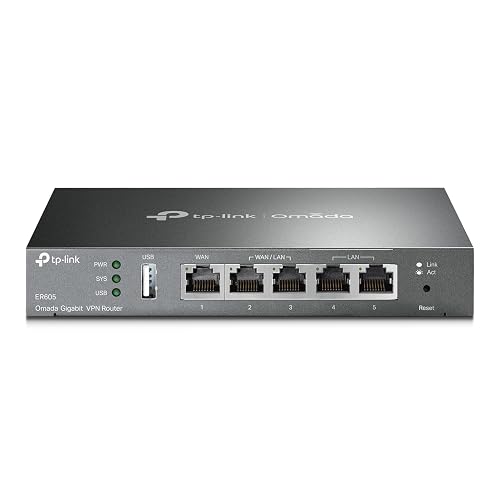 TP-Link ER605 V2 Wired Gigabit VPN Router, Up to 3 WAN Ethernet Ports ...
