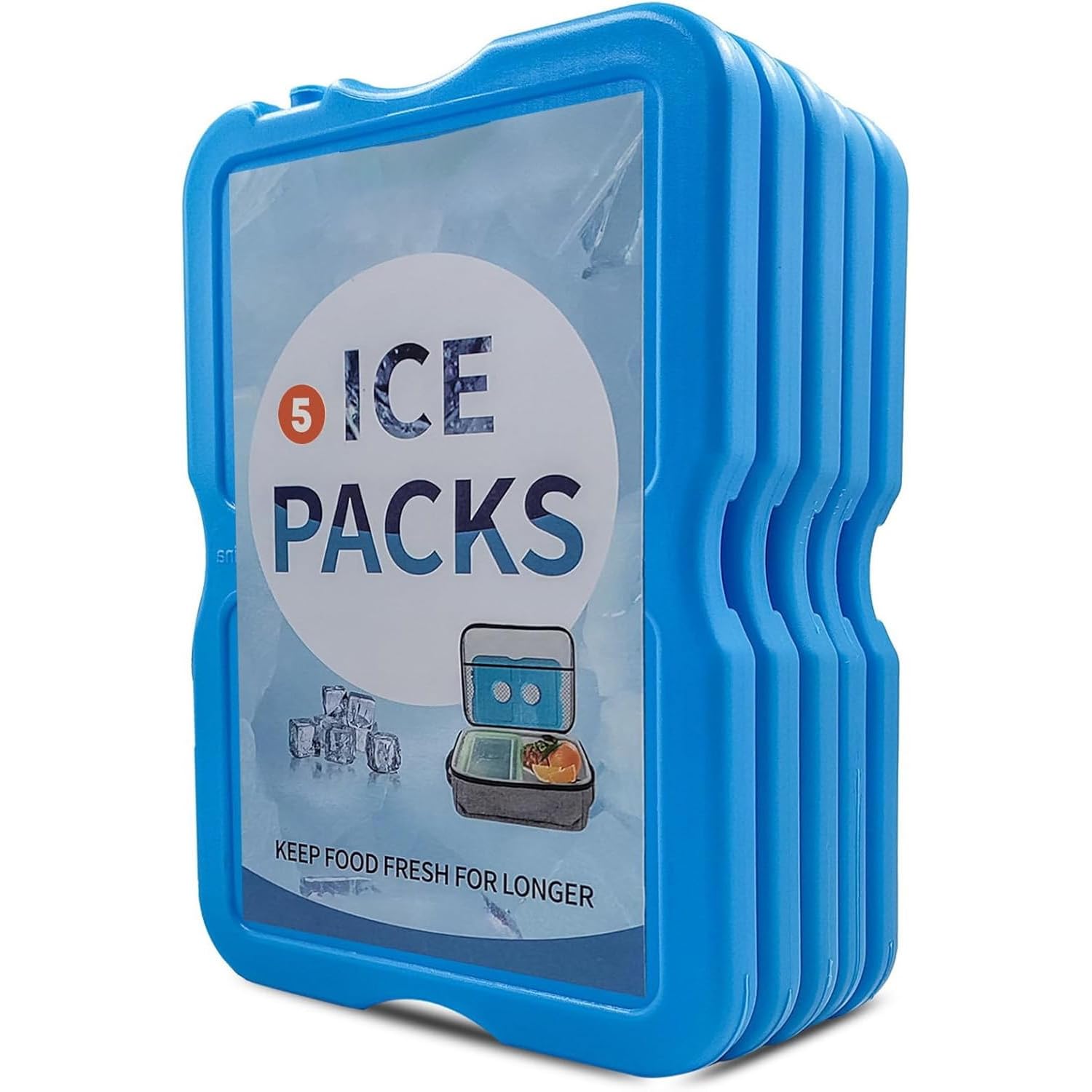 Roe Tenpo Home Freezer Blocks Ice Packs for Lunch Bags & Coolers - Slim, Reusable & BPA-Free Freezer Packs | Long-Lasting, Quick Freeze | Perfect for Picnic, Camping, Beach & Outdoor Sports