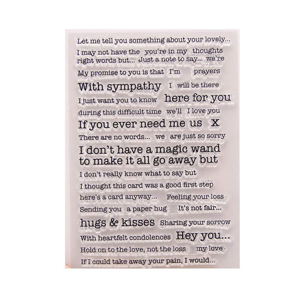 Arriettycraft Clear Stamps - Love You Sorry Here for You - Transparent - Silicone - 11x16cm - Ideal for Card Making & Scrapbooking