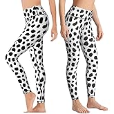 Yaateeh High Waist Yoga Pants Tummy Control Workout Running Leggings Capri for Women