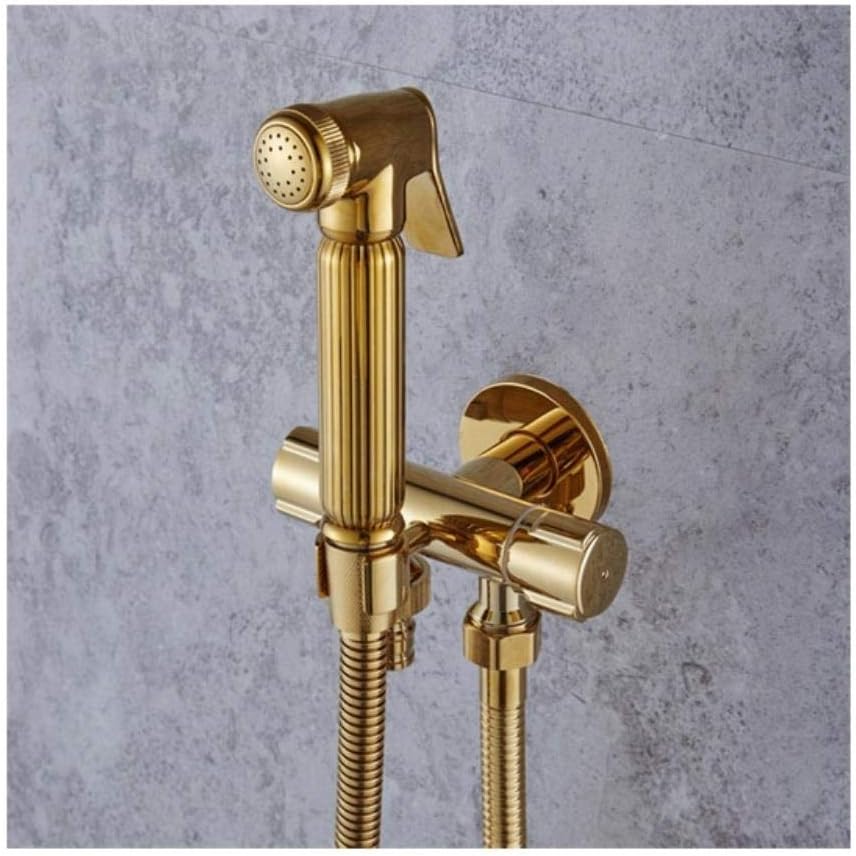 Shower Head Wall Mounted Handheld Bidet Spray Shower Set Toilet Shattaf Sprayer Douche Kit Bidet Faucet Set Gold,bidet faucet set