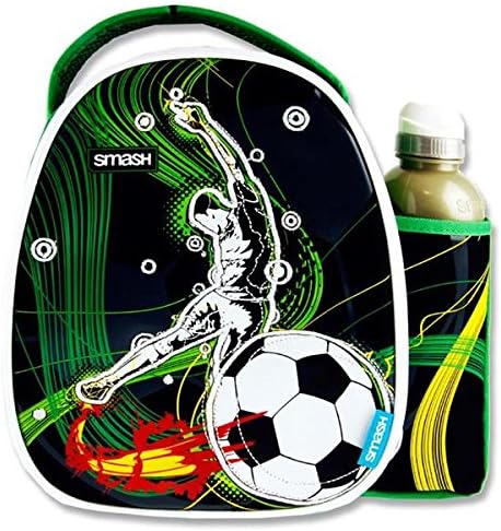 football lunch bag and bottle