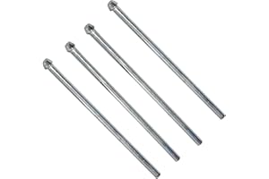 FURZEQIFA 4 Pack Exhaust Hanger Rod 3/8" x 8.6" Straight Universal Weld in Hanger Rods