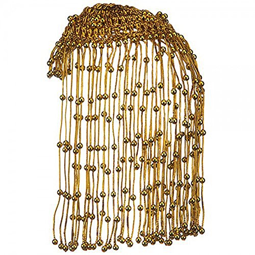 Egyptian Queen Cleopatra Gold Beaded Headdress - Image 3