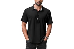 NIASHOT Polo Shirts for Men Summer Short Sleeve Golf Polos Quick-Dry Moisture Wicking T-Shirts Fashion Clothes Mens Gifts