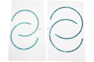 Milisten 4Pcs Guitar Rosette Decals Stickers for Classical Acoustic Guitar Sound Hole Inlay Parts Self-Adhesive Easy Install Durable Decals