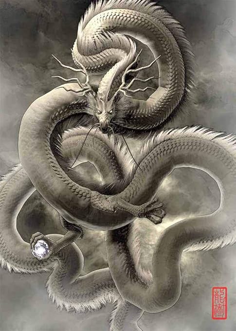 Amazon Co Jp 龍の絵 雲龍４ ａ４ 竜の絵 ホーム キッチン